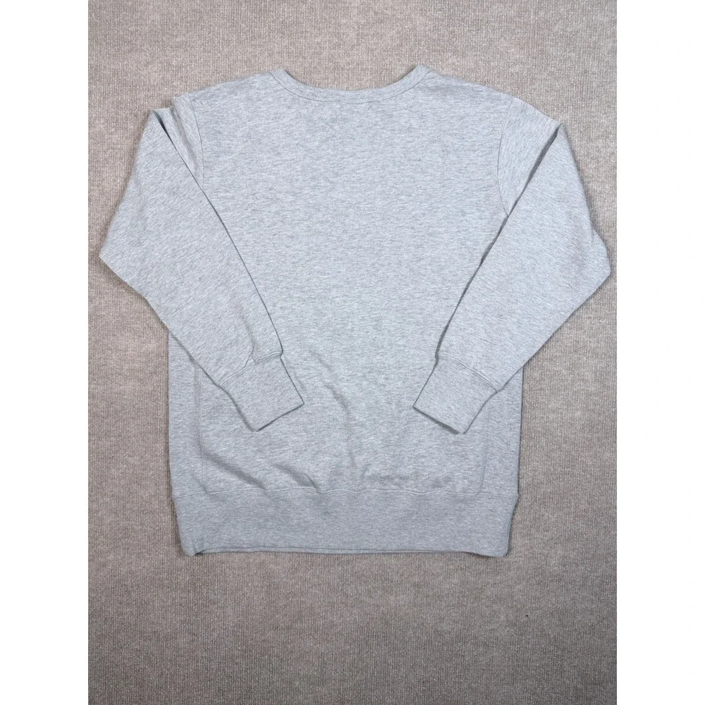 NFL Team Apparel Womens Raiders Football Rhinestone Sweatshirt Gray Small